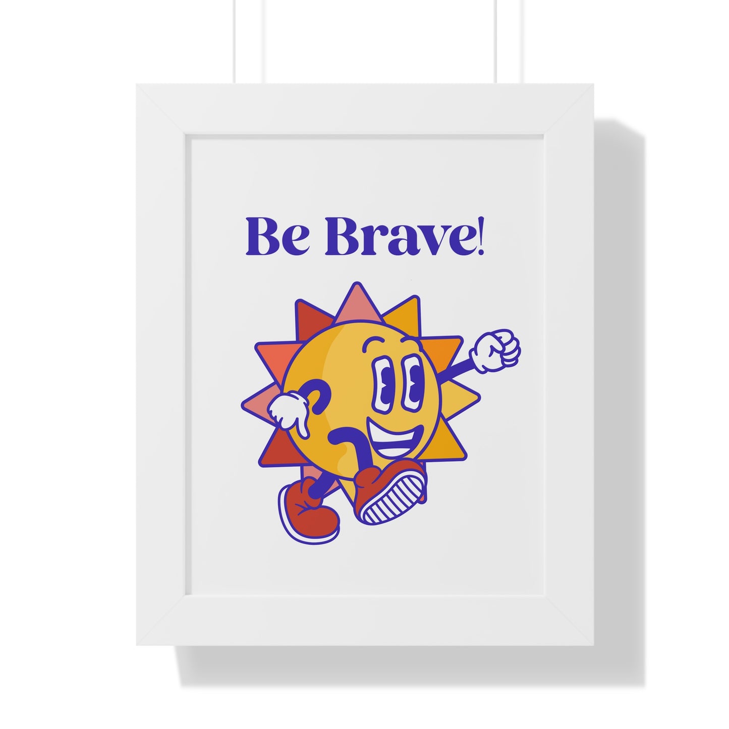 "I'm Brave" Framed Vertical Poster, Wall Art, Kids Decor