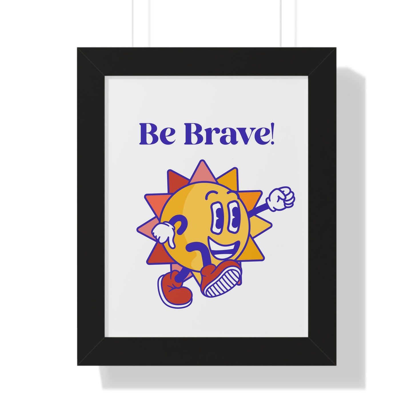 "I'm Brave" Framed Vertical Poster, Wall Art, Kids Decor